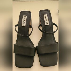 Steve Madden Black Strappy Heels